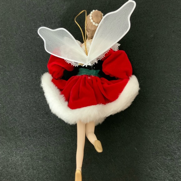 Christmas Ballerina Fairy Ornament Angel Figurine Vintage Porcelain Collectible - Picture 14 of 16
